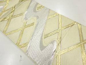 アンティーク　襷に流水模様織出し袋帯（材料）